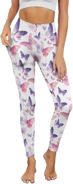 Yoga Pants with Pockets for Women High Waist Pants Plus Size Long Athletic Leggings Soft Tummy Control Yoga Pant