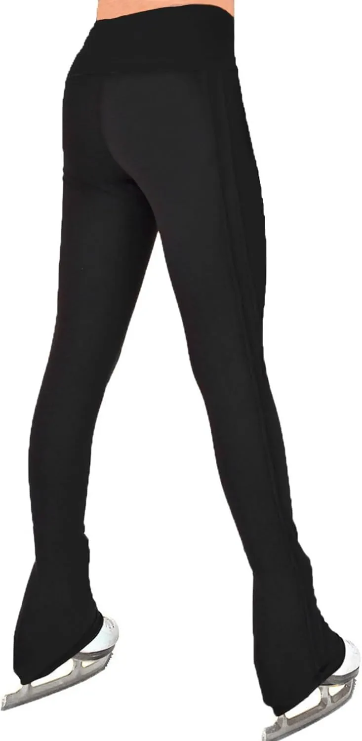 YYA Figure Skating Pants High Waist Non-Stick Waterproof Stretch Soft Practice Leggings for Girls Kids, 5-13 Years