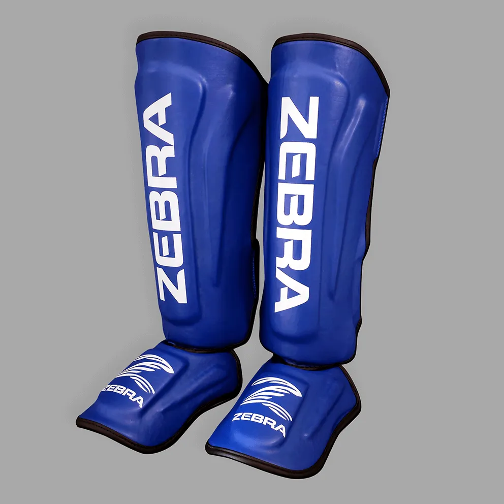 Zebra Pro Shin Guards - Blue